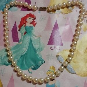 Cream Faux Pearl Single Strand Necklace